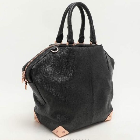 Alexander Wang Black Leather Emile Satchel Bag (w/authentication) NWOT - Picture 1 of 16